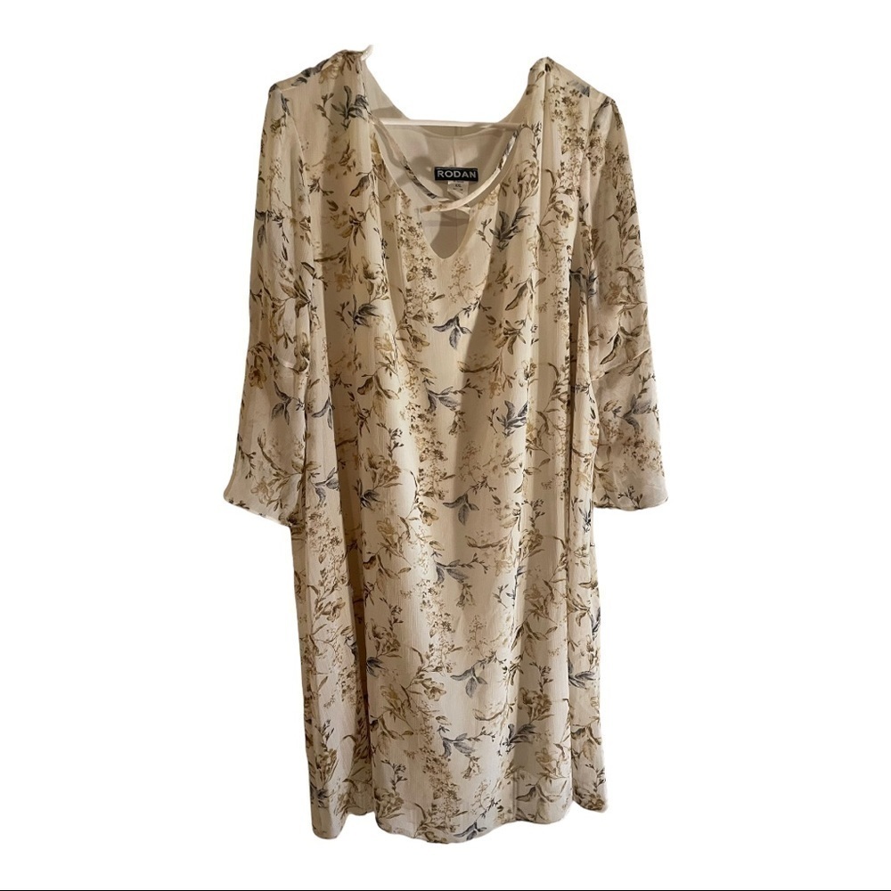 RODAN floral plus size dress